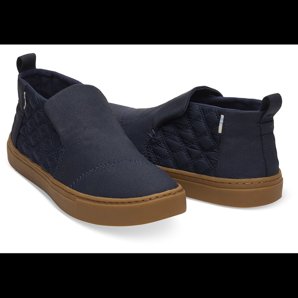 Tom’s  Navy Quilted Paxton Slip On Bootie